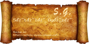 Sétáló Győző névjegykártya